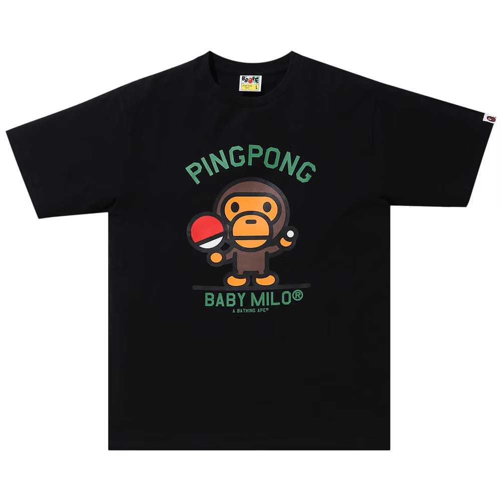 BAPE Milo Pingpong Sports T-Shirt Black