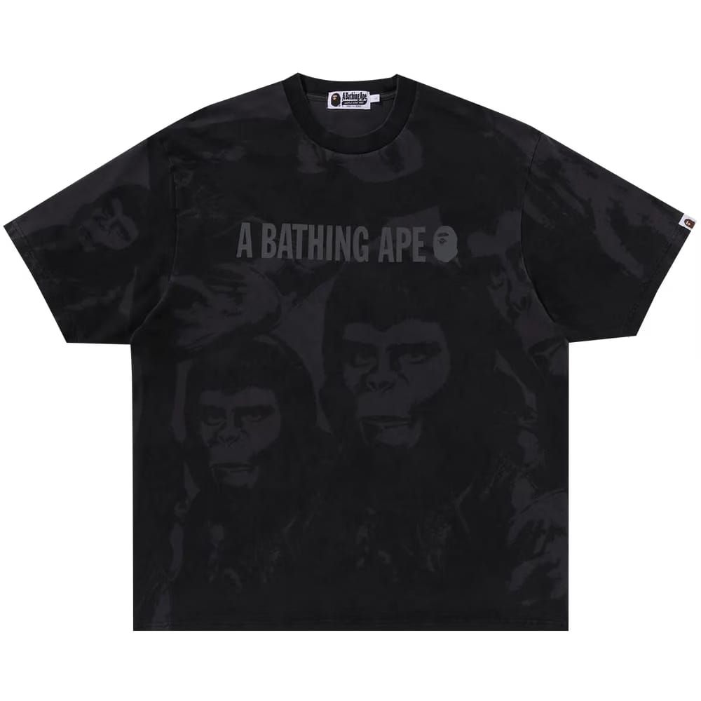 BAPE Overall Garment Dyed Relaxed Fit T-Shirt Black