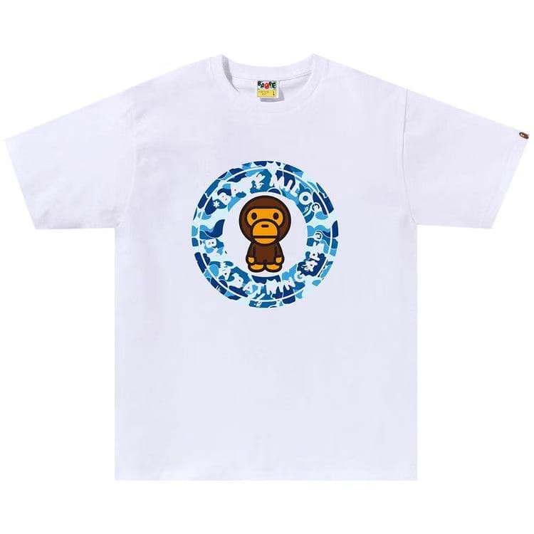 BAPE ABC Camo Milo Busy Works T-Shirt White/Blue