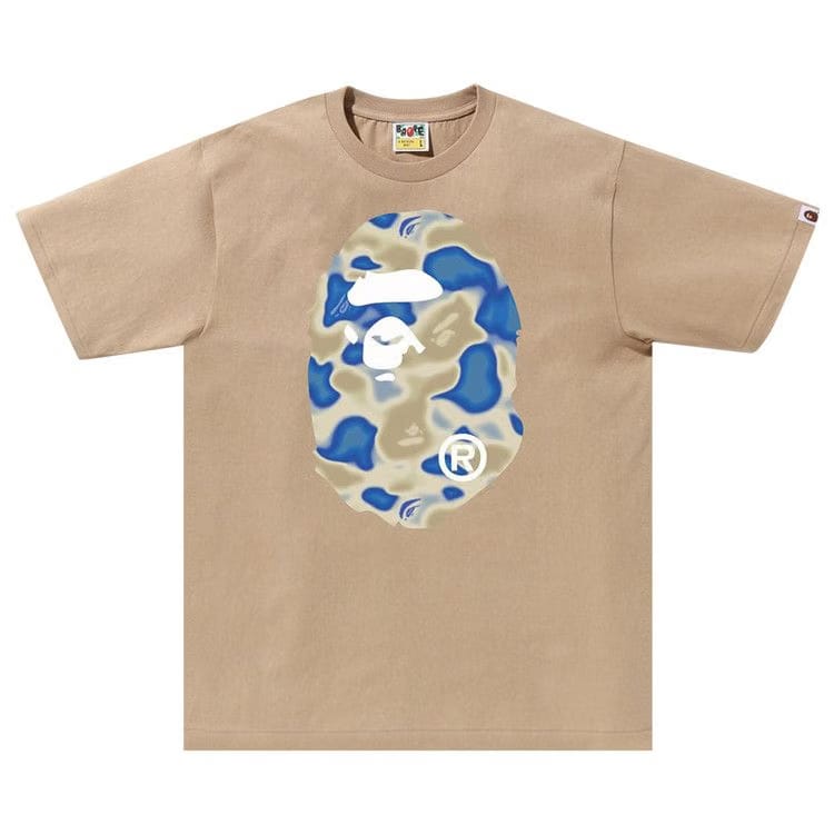 BAPE Liquid Camo Big Ape Head T-Shirt Beige