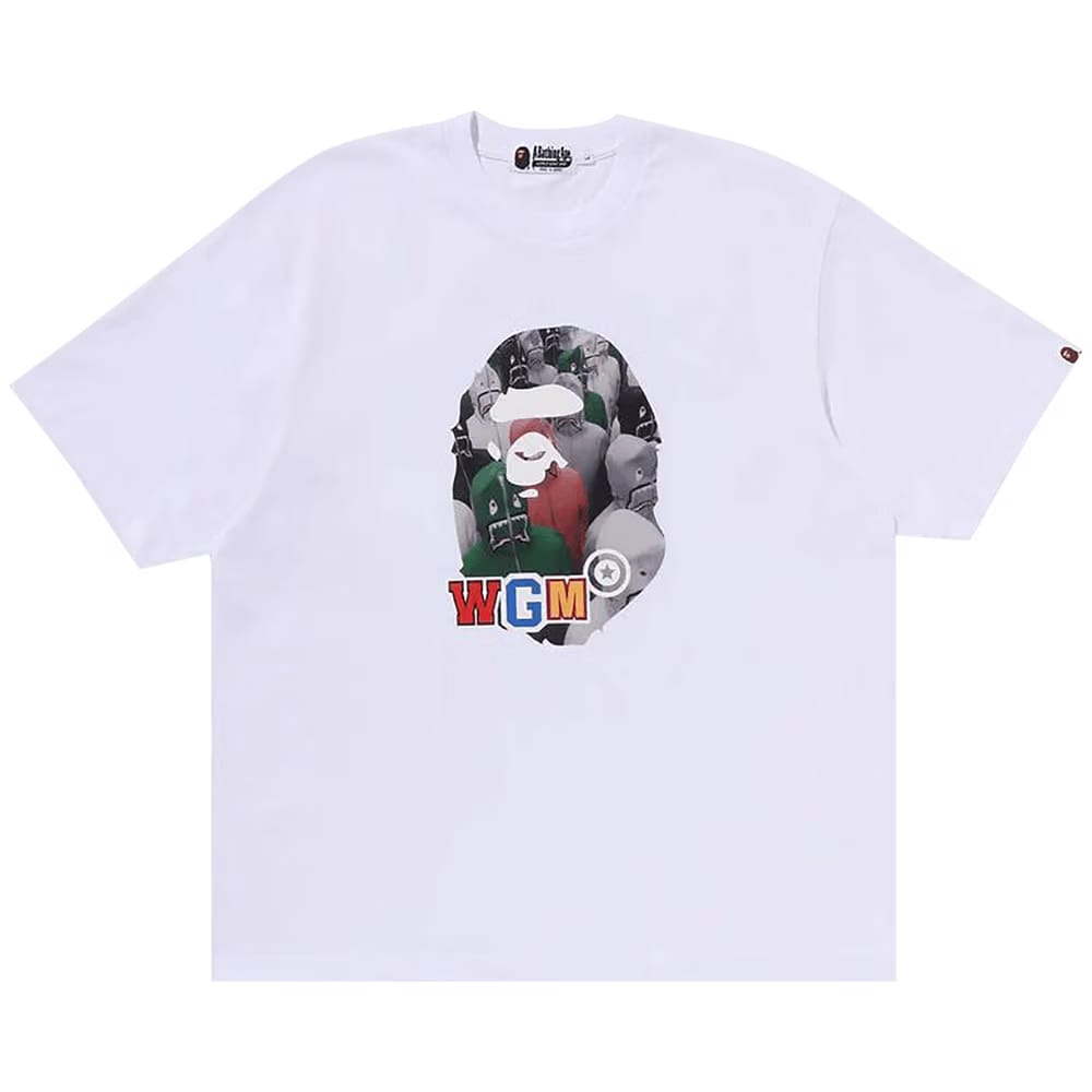 BAPE Shark Seijin Photo Print Relaxed Fit T-Shirt White