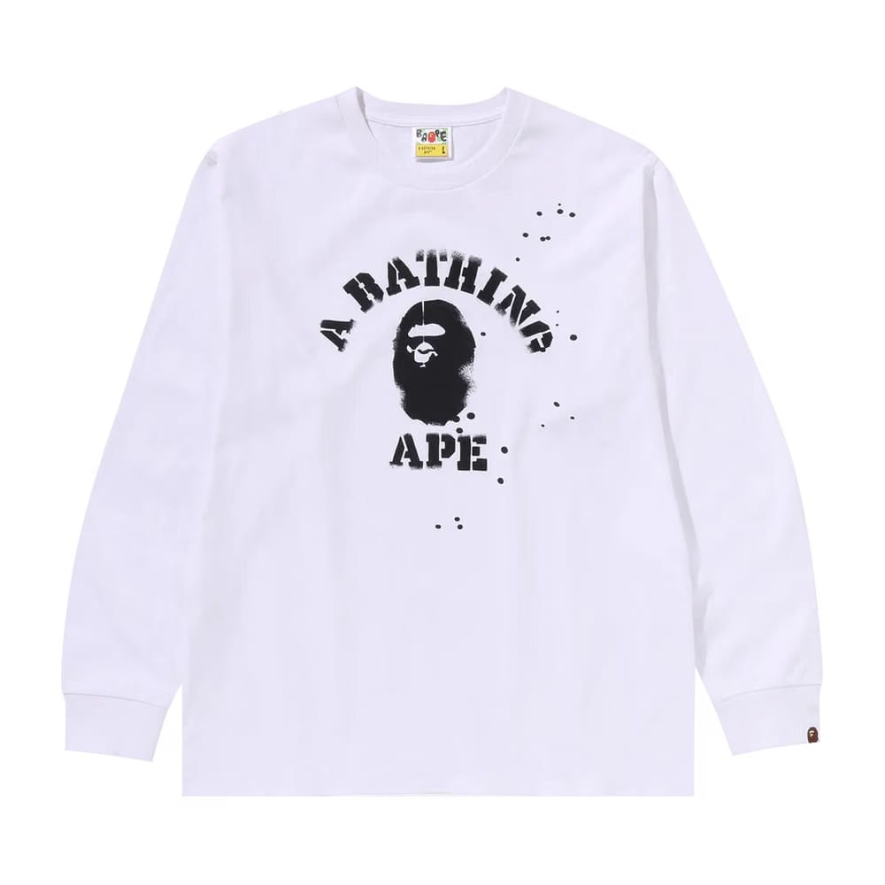 BAPE x Joshua Vibes College Long-Sleeve T-Shirt White
