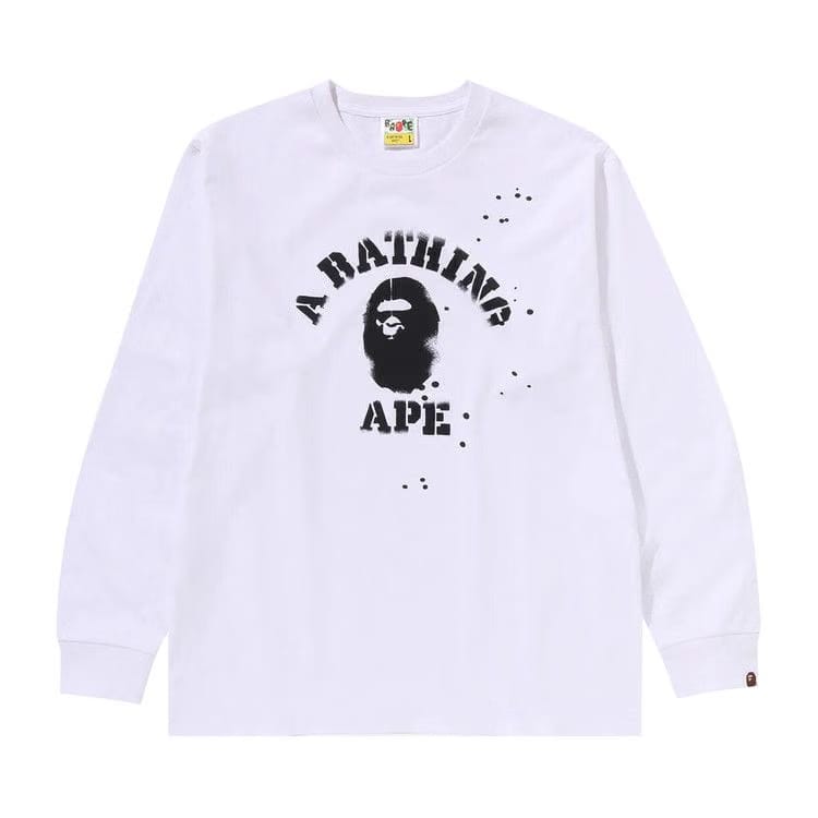 BAPE x Joshua Vibes College Long-Sleeve T-Shirt White