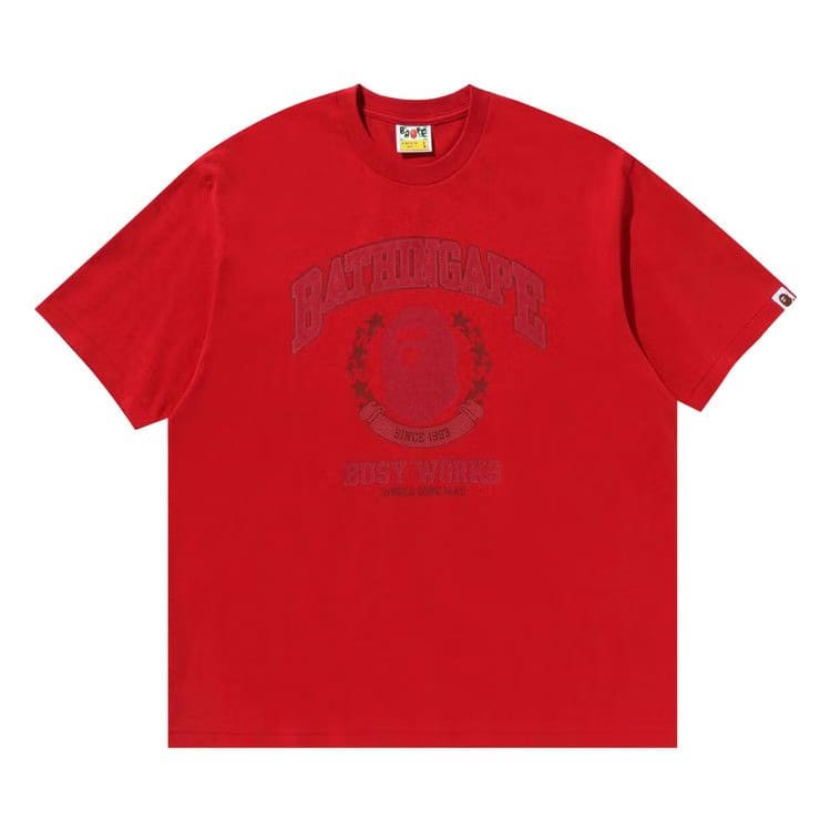 BAPE Bathing Ape Relaxed Fit T-Shirt Red