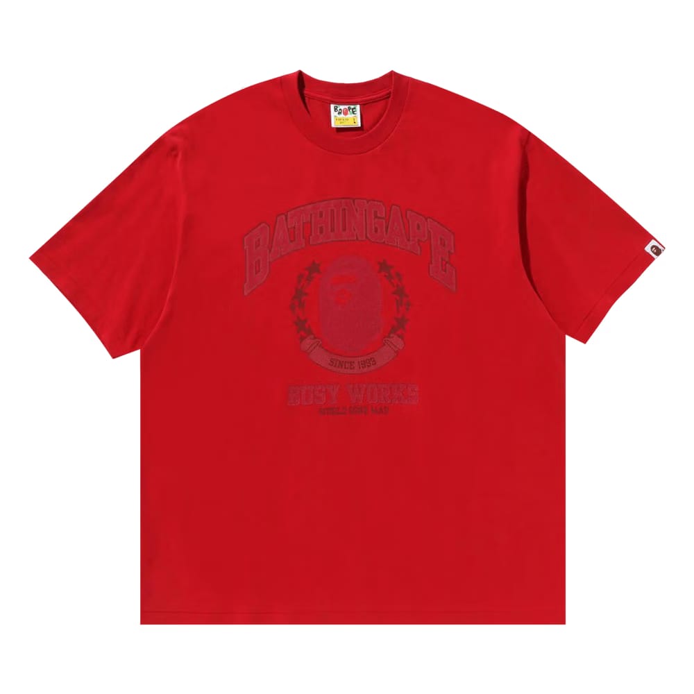 BAPE Bathing Ape Relaxed Fit T-Shirt Red