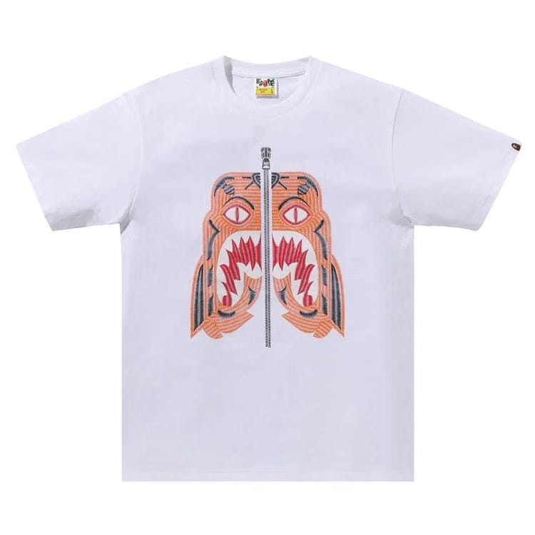 BAPE Embroidery Style Tiger T-Shirt White