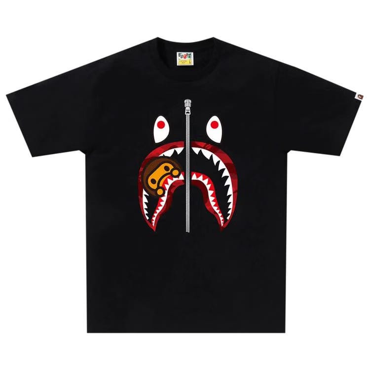 BAPE Color Camo Milo Shark T-Shirt Black/Red