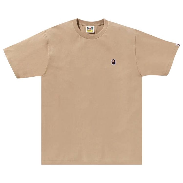 BAPE Ape Head One Point T-Shirt Beige