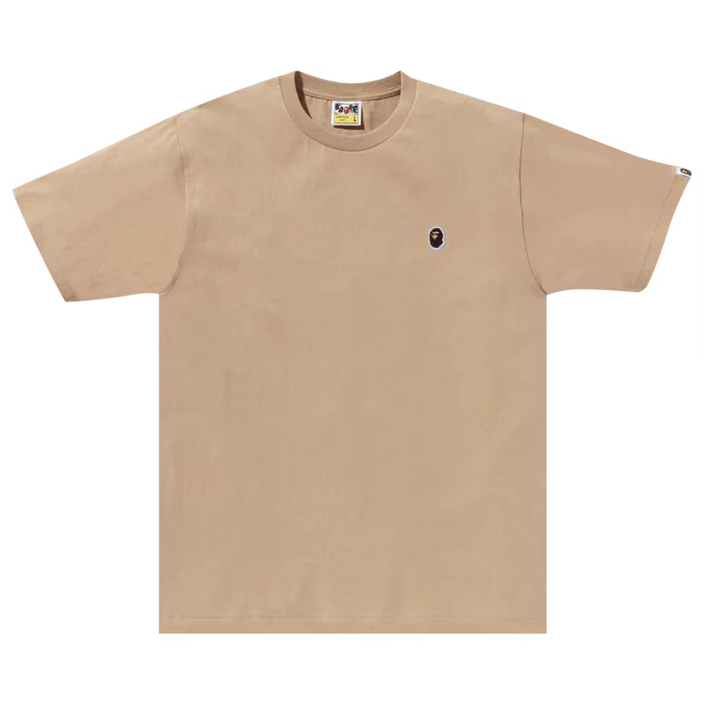 BAPE Ape Head One Point T-Shirt Beige