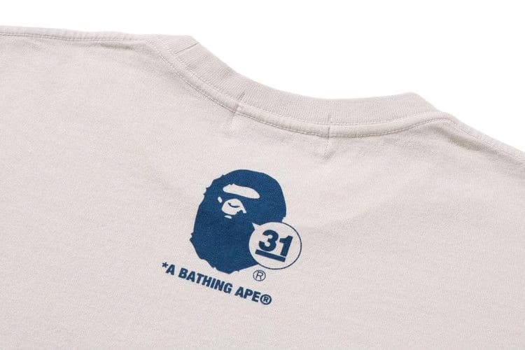 BAPE A Bathing Ape 31st Anniv. Ape Head T-Shirt Ivory