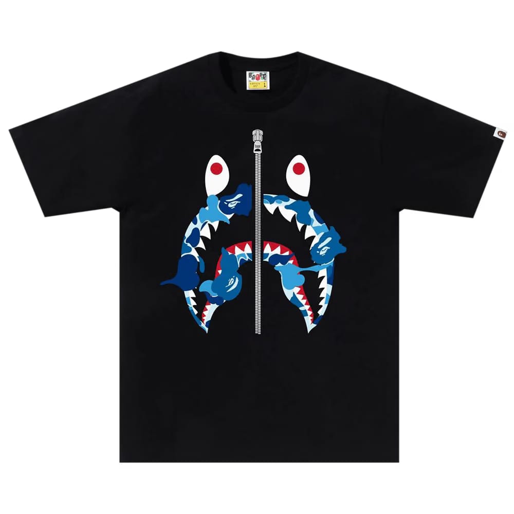 BAPE ABC Camo Rebuild Shark T-Shirt Black/Blue