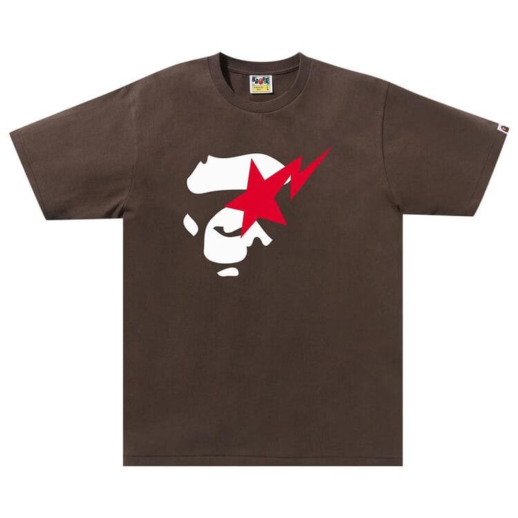 BAPE Ape Face Sta T-Shirt Brown