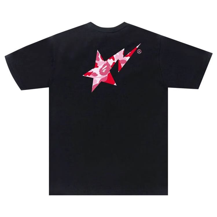 BAPE ABC Camo Sta Logo T-Shirt Black/Pink
