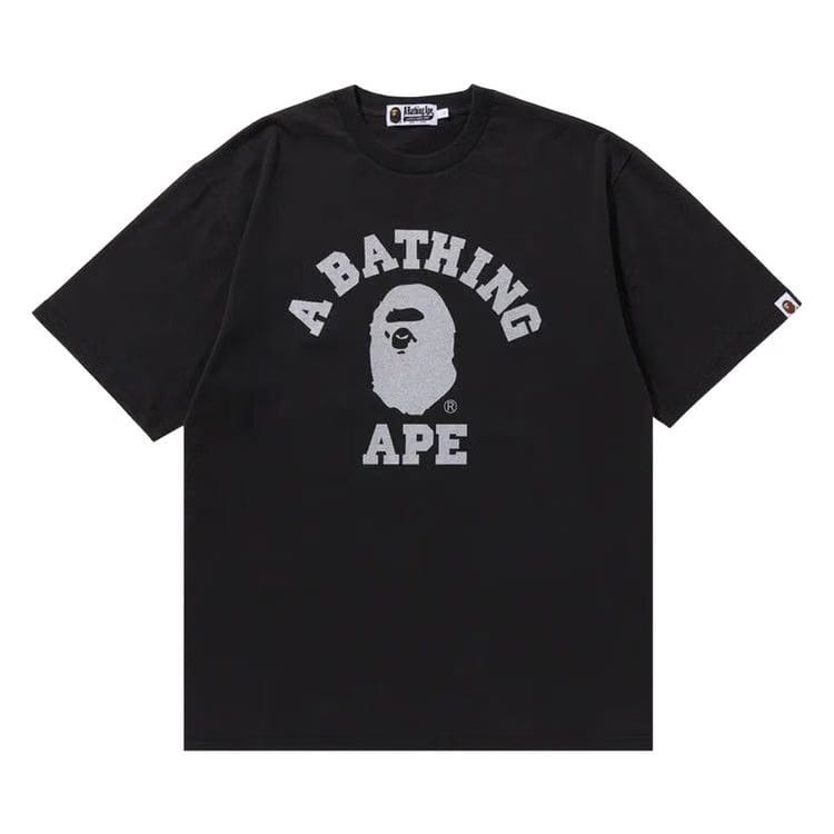 BAPE College Overdye T-Shirt Black