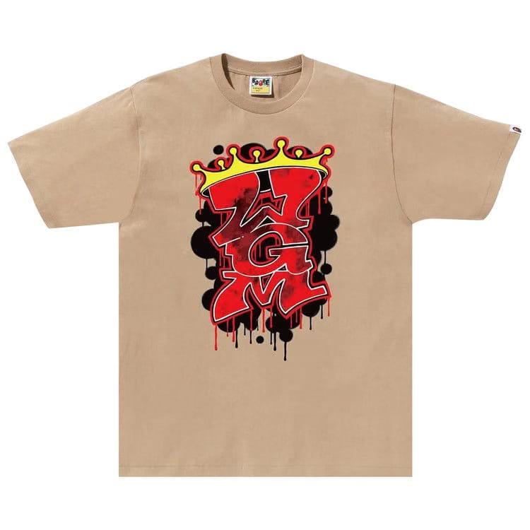 BAPE Graffiti WGM T-Shirt Beige
