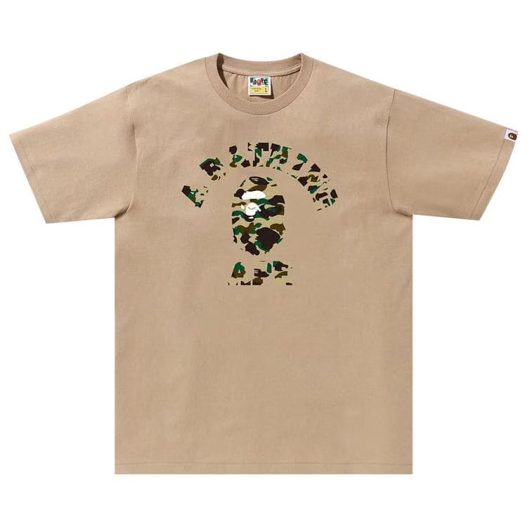 BAPE 1st Camo College T-Shirt Beige/Yellow