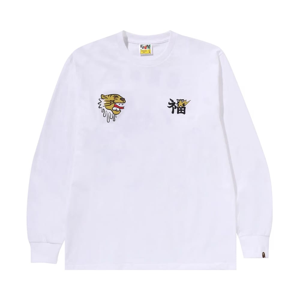 BAPE Souvenir Graphic Long-Sleeve T-Shirt White