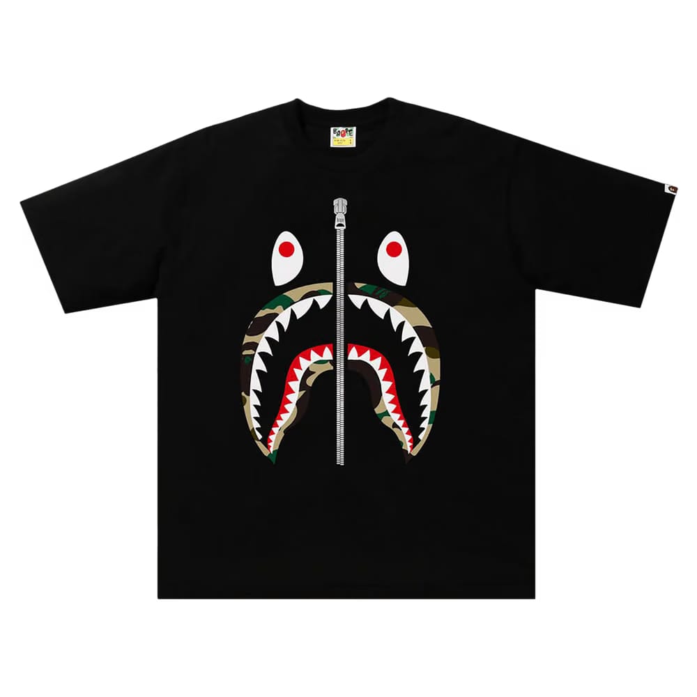 BAPE 1st Camo Shark Relaxed T-Shirt Black/Yellow