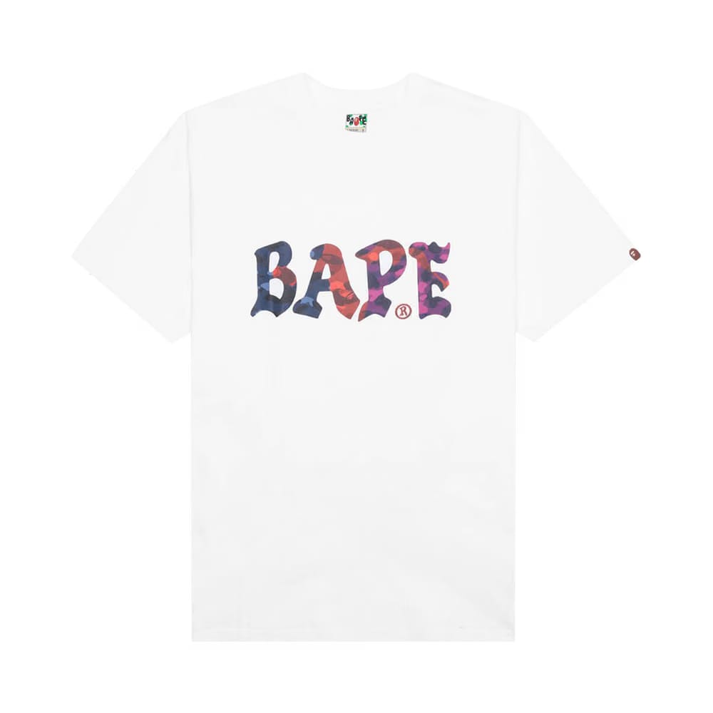 BAPE Color Camo Crazy Bape Logo T-Shirt White