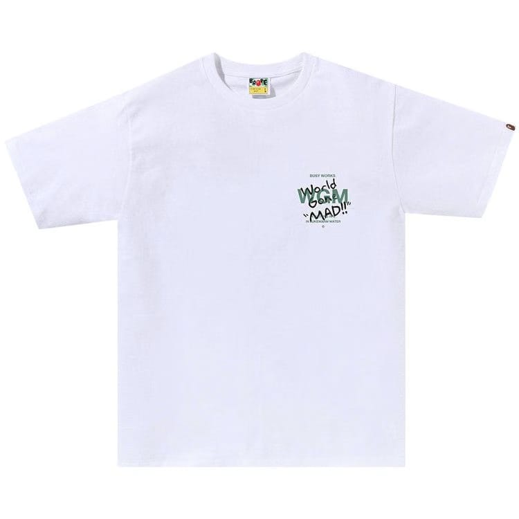 BAPE Woodland Camo WGM Ape Head T-Shirt White
