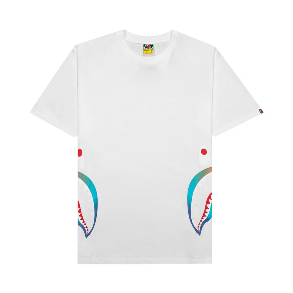BAPE Gradation Side Shark T-Shirt White