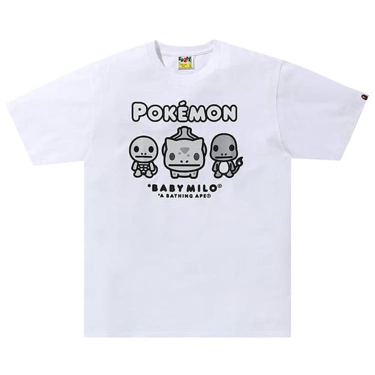 BAPE Baby Milo x Pokemon Monotone Starters T-Shirt #3 White