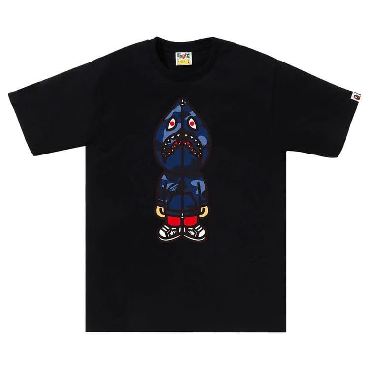 BAPE Color Camo Classic Milo Shark T-Shirt Black/Navy