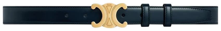 CELINE Medium Elegant Belt Navy Blue