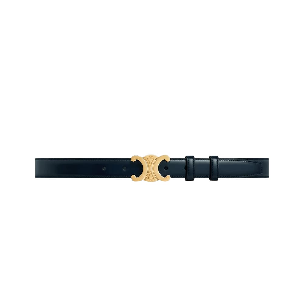 CELINE Medium Elegant Belt Navy Blue
