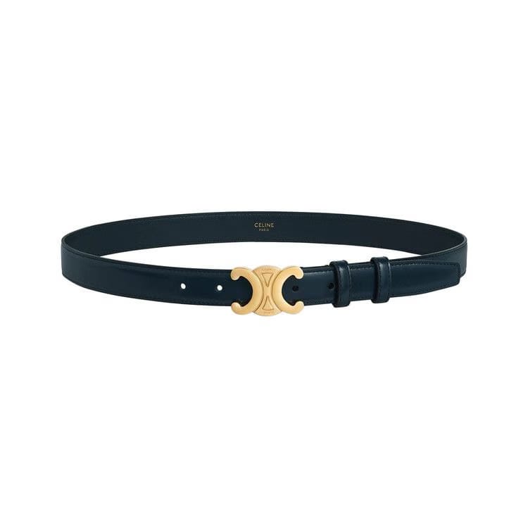 CELINE Medium Elegant Belt Navy Blue