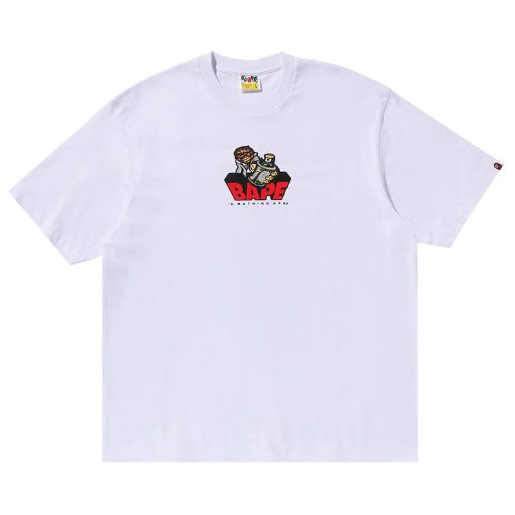 BAPE Graffiti Bape Logo Relaxed Fit T-Shirt White