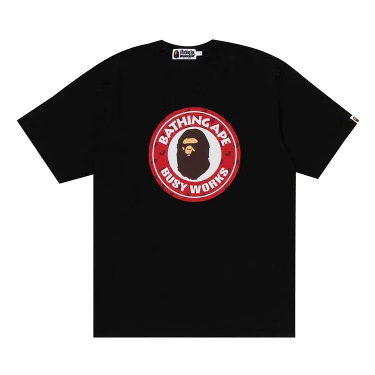 BAPE Cloud Head Monogram Busy Works T-Shirt Black