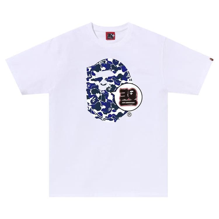 BAPE .Com 30th Anniversary Ape Head T-Shirt Set White