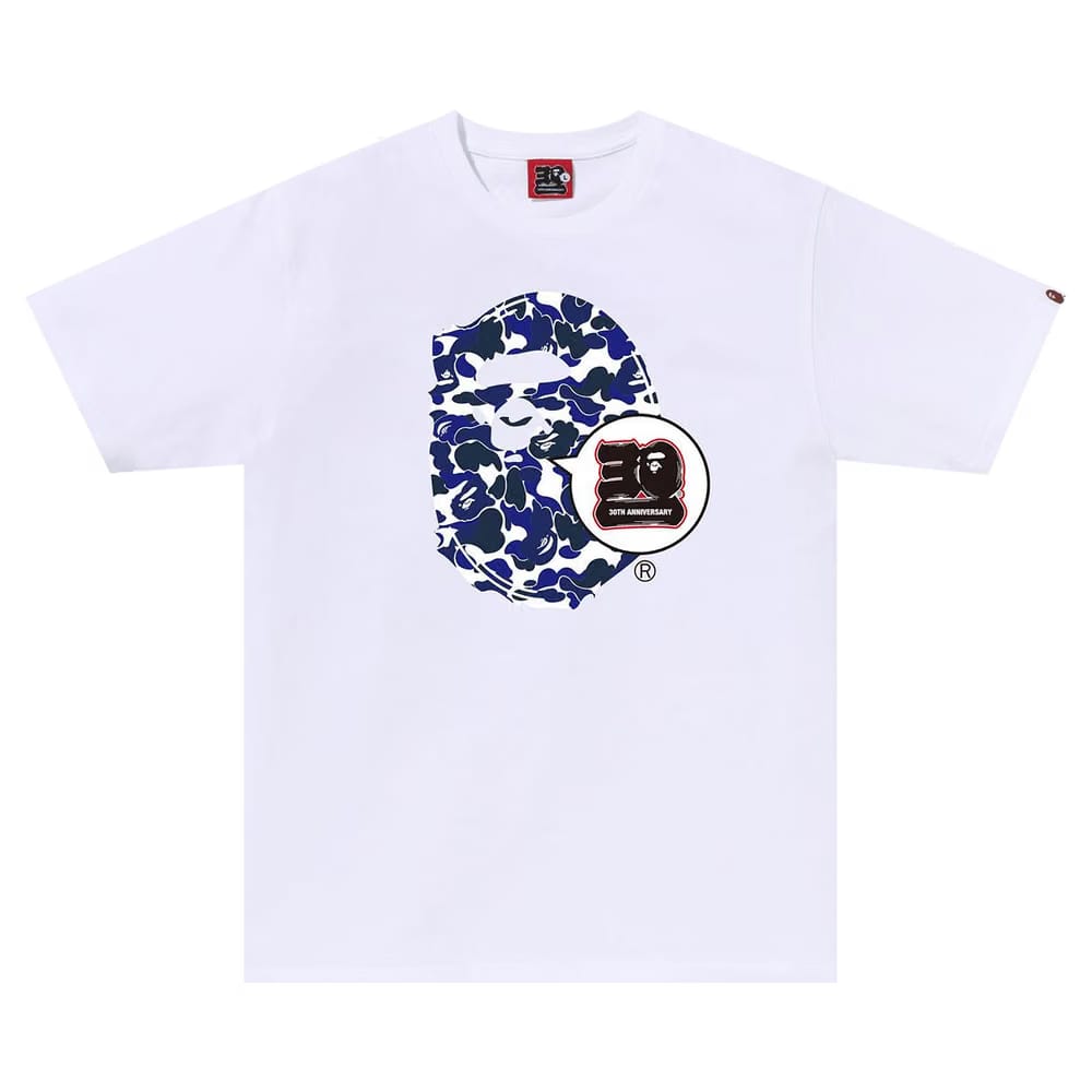 BAPE .Com 30th Anniversary Ape Head T-Shirt Set White