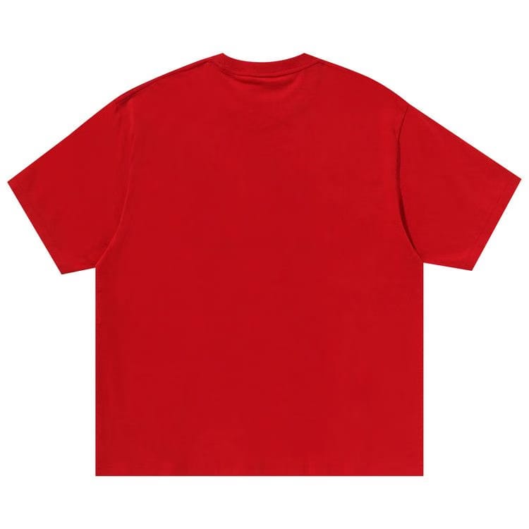 BAPE Crest College Logo Relaxed Fit T-Shirt Red