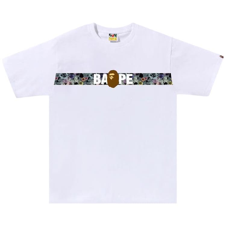 BAPE Floral Camo Tape T-Shirt White
