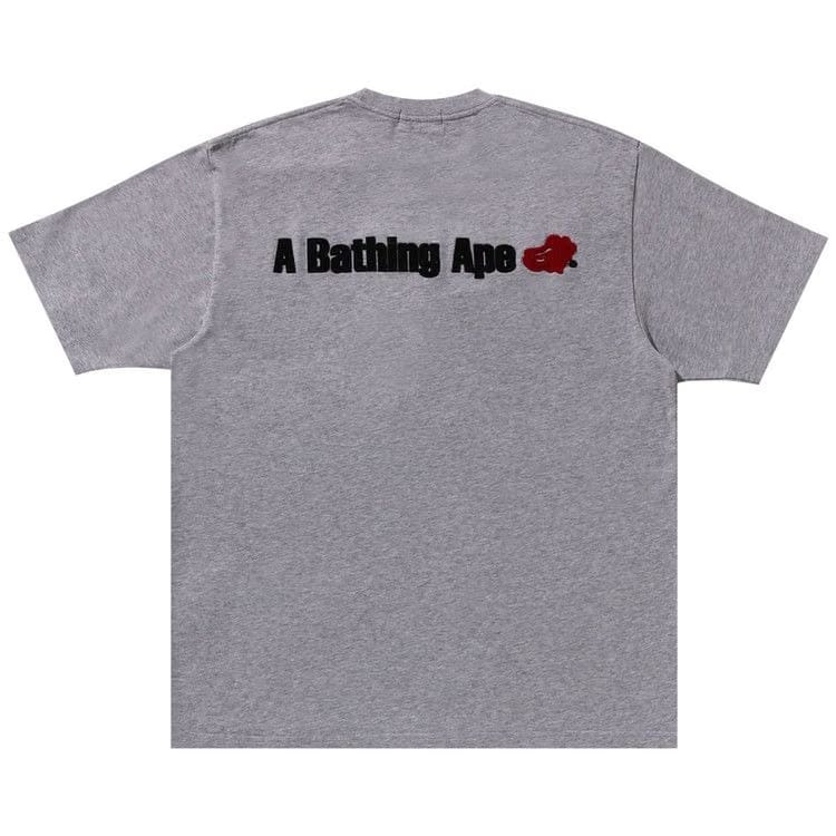 BAPE Circular Ape Head Relaxed Fit T-Shirt Grey
