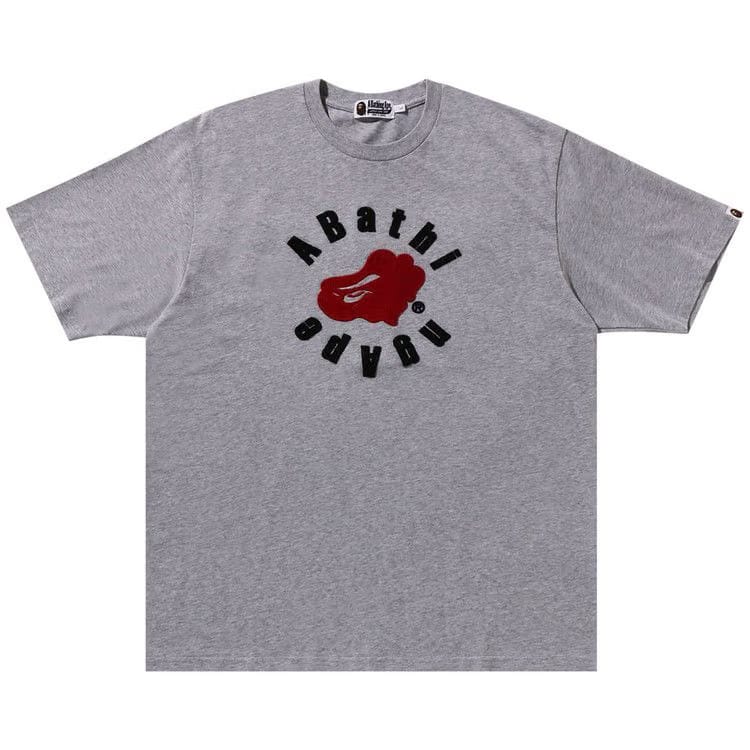 BAPE Circular Ape Head Relaxed Fit T-Shirt Grey
