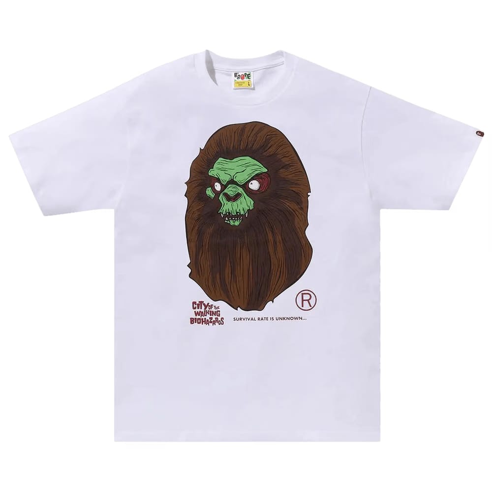 BAPE Horror Mad Face T-Shirt White