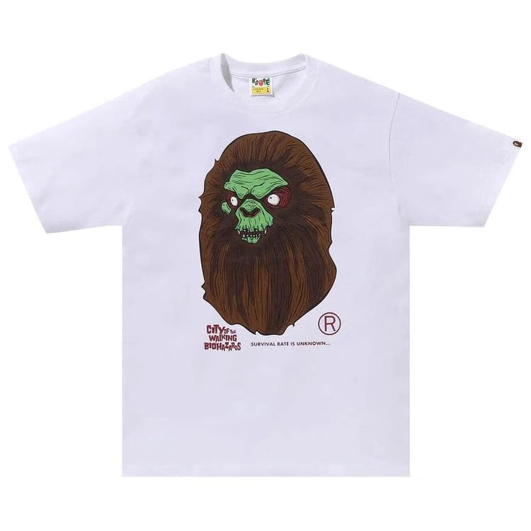 BAPE Horror Mad Face T-Shirt White