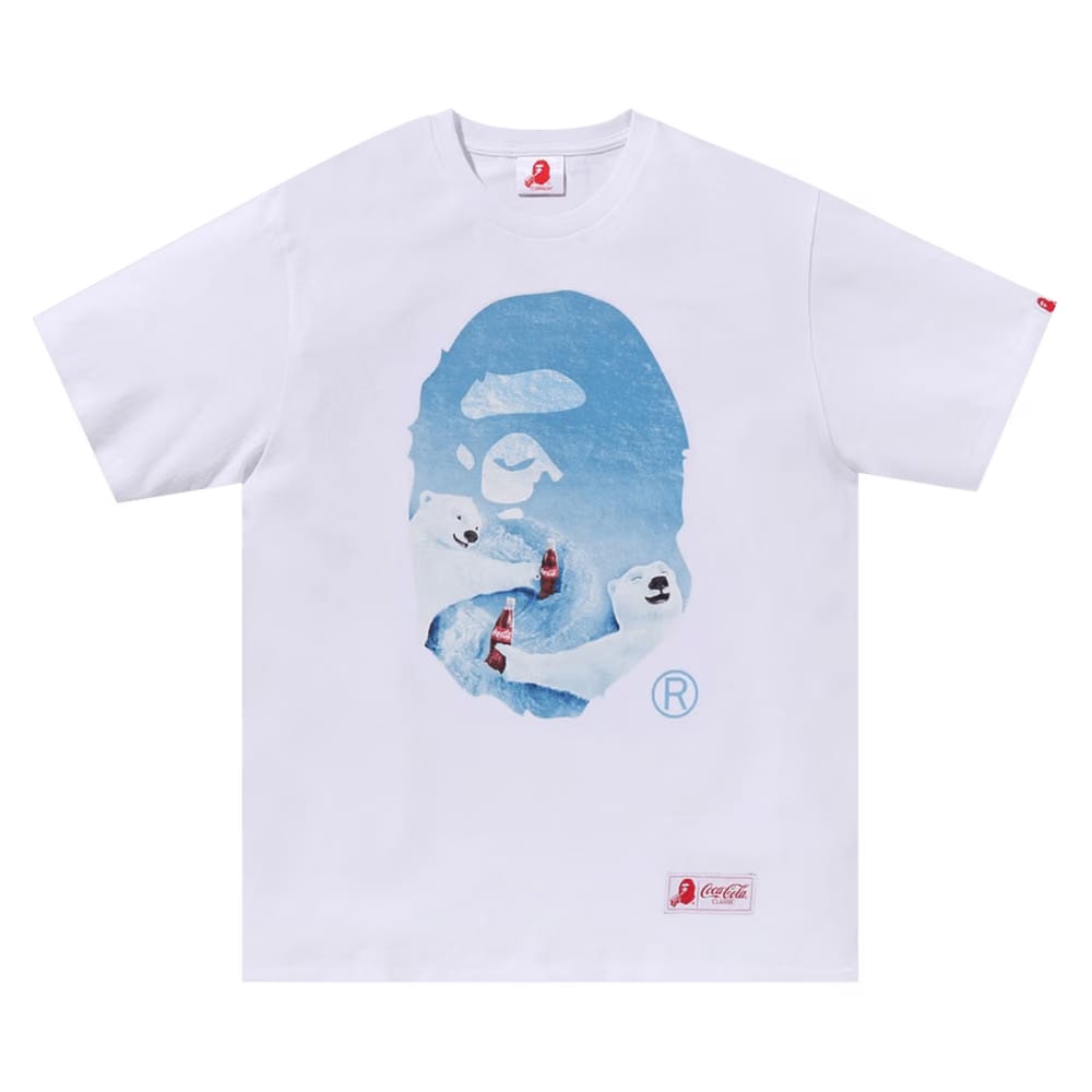 BAPE x Coca-Cola Photo Ape Head T-Shirt White