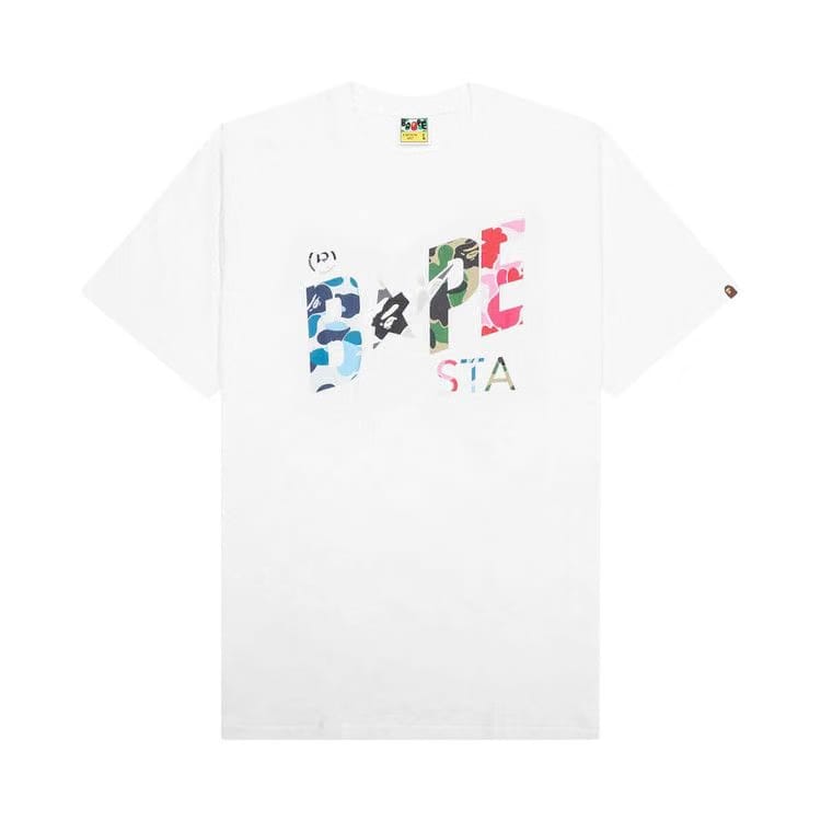 BAPE ABC Camo Crazy Bape Sta Logo T-Shirt White