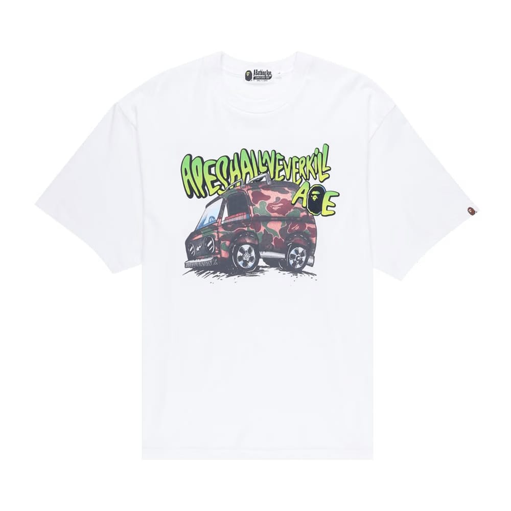 BAPE Car Graphic T-Shirt White