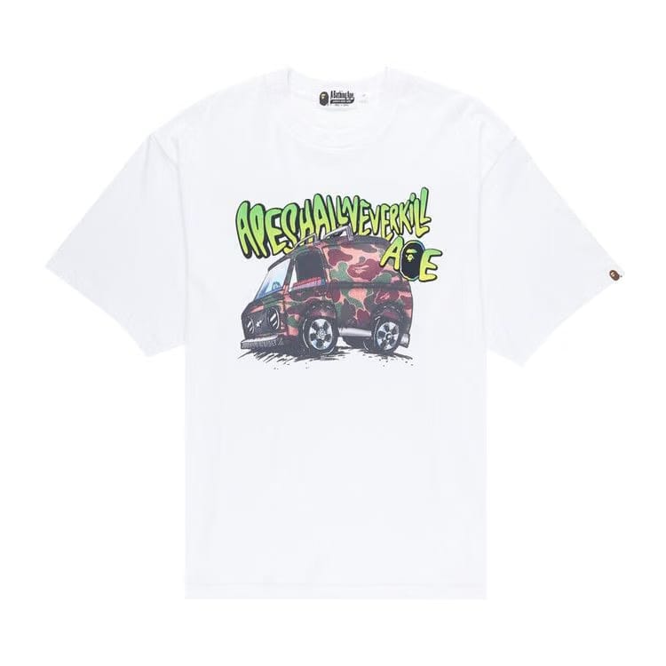 BAPE Car Graphic T-Shirt White