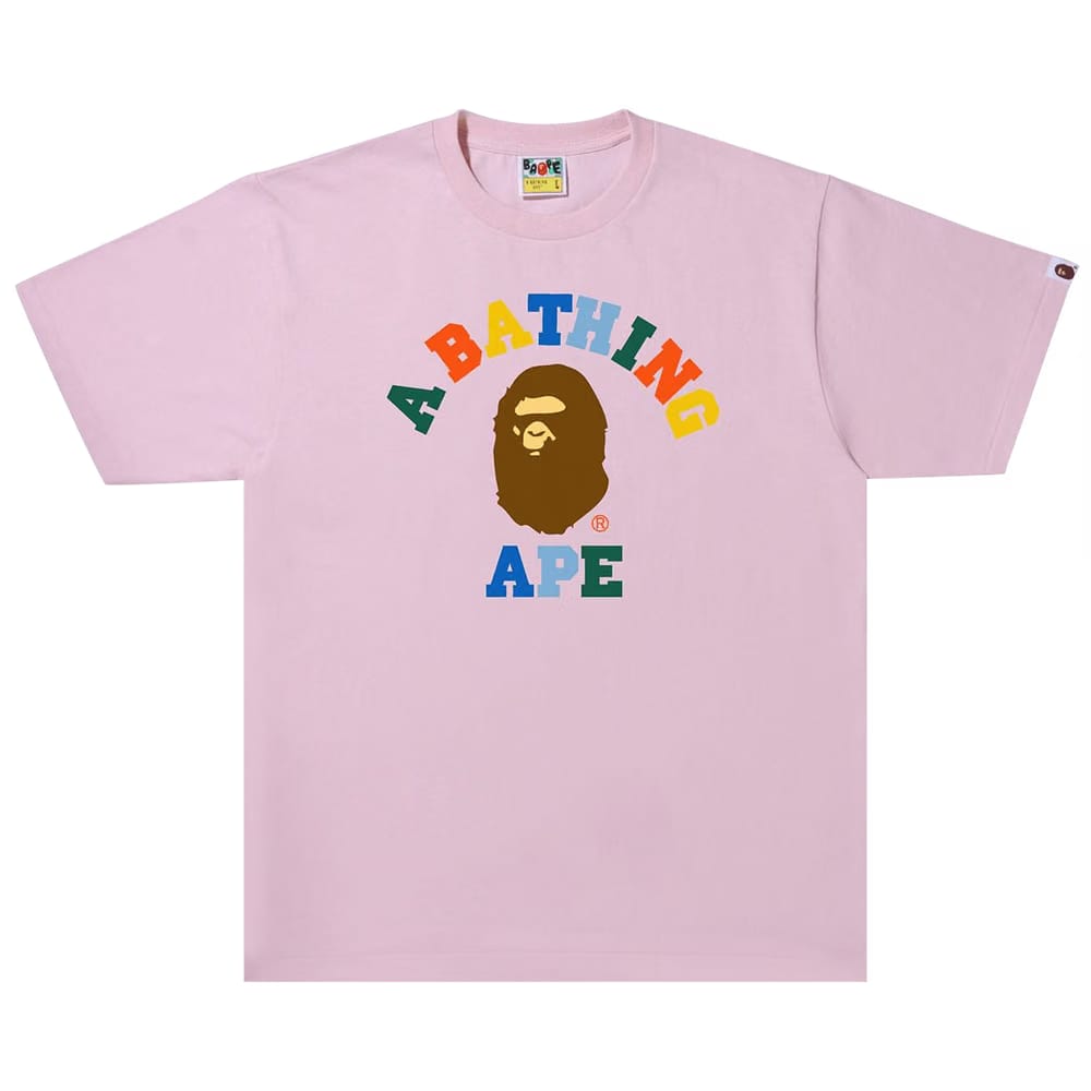 BAPE Colors College T-Shirt Pink