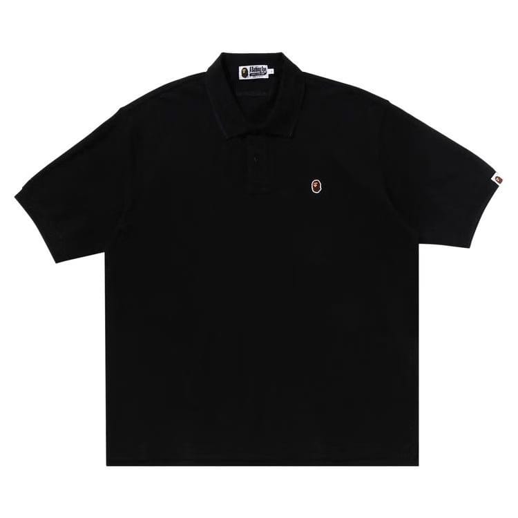 BAPE Ape Head One Point Polo Black