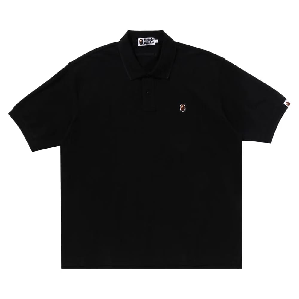 BAPE Ape Head One Point Polo Black