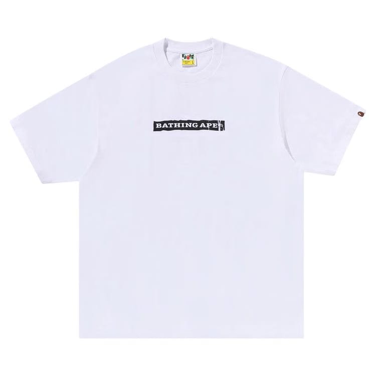 BAPE Screen Print Stencil Logo Relaxed Fit T-Shirt White