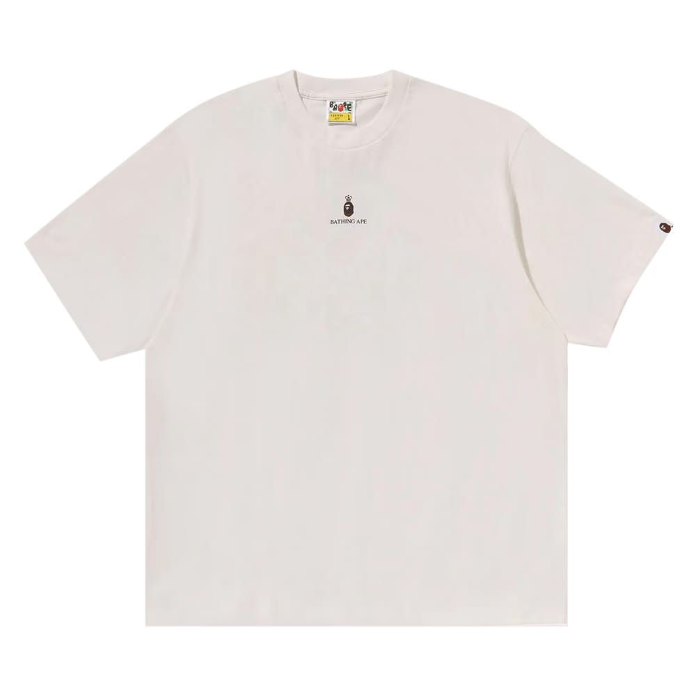 BAPE College Logo Relaxed Fit T-Shirt Ivory