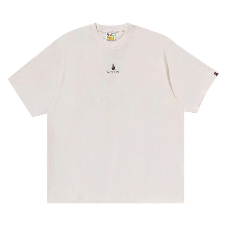 BAPE College Logo Relaxed Fit T-Shirt Ivory